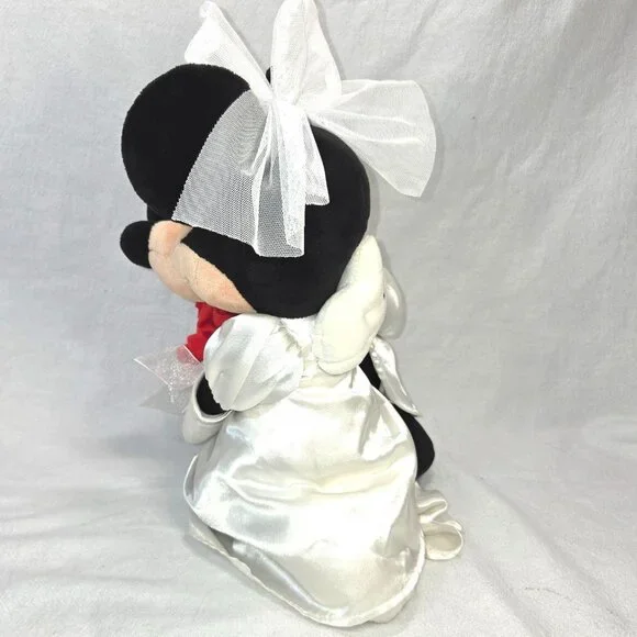 Disney 2003 Vintage Mickey Mouse Minnie Mouse Groom Bridal Wedding Plush Gift - Picture 7 of 10